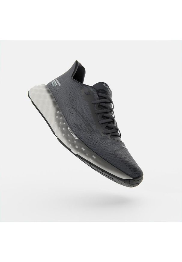 KIPRUN - Buty do biegania męskie Kiprun KS900 Light. Kolor: biały, szary, wielokolorowy. Materiał: materiał. Szerokość cholewki: normalna. Wzór: geometria. Sport: bieganie, fitness