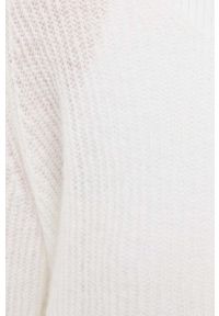 Max Mara Leisure sweter wełniany damski kolor beżowy lekki. Kolor: beżowy. Materiał: wełna. Długość rękawa: raglanowy rękaw. Wzór: ze splotem #4