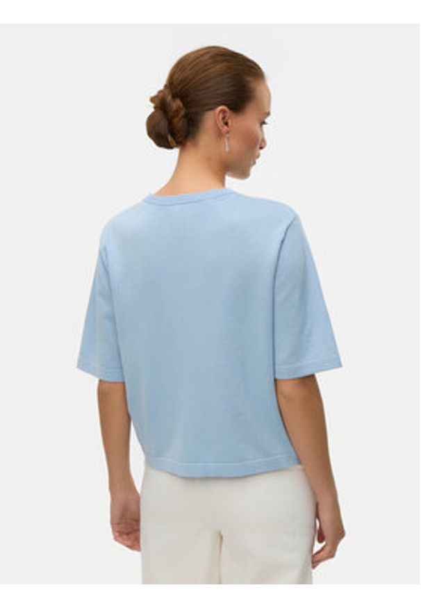 Vero Moda Sweter Silje 10320460 Błękitny Oversize. Kolor: niebieski. Materiał: wiskoza