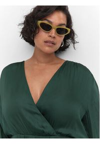 mango - Mango Sukienka codzienna Monaco 57054402 Zielony Regular Fit. Okazja: na co dzień. Kolor: zielony. Materiał: syntetyk. Typ sukienki: proste. Styl: casual #6