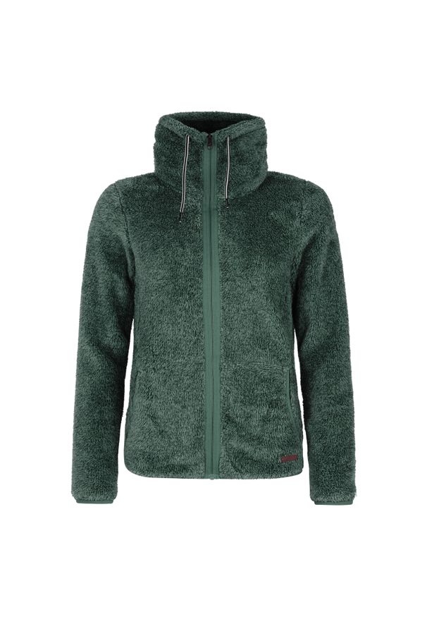 Kurtka polarowa damska z zamkiem Protest Riri. Kolor: zielony. Materiał: polar. Sezon: zima. Sport: narciarstwo