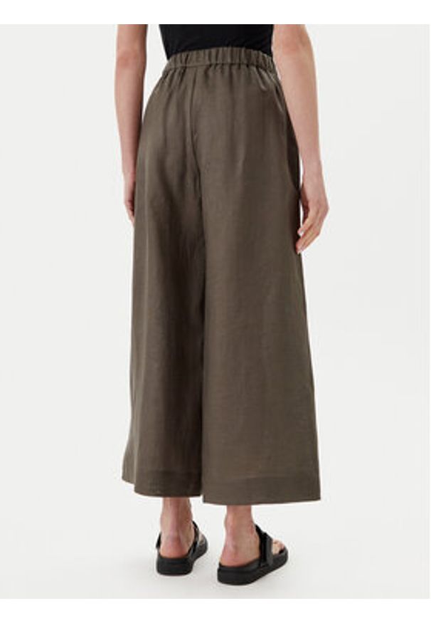 Max Mara Leisure Spodnie materiałowe Minnie 2516131018 Zielony Relaxed Fit. Kolor: zielony. Materiał: len