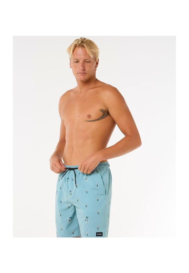 Spodenki surfingowe męskie Rip Curl Hula Breach Volley Niebieski. Kolor: niebieski