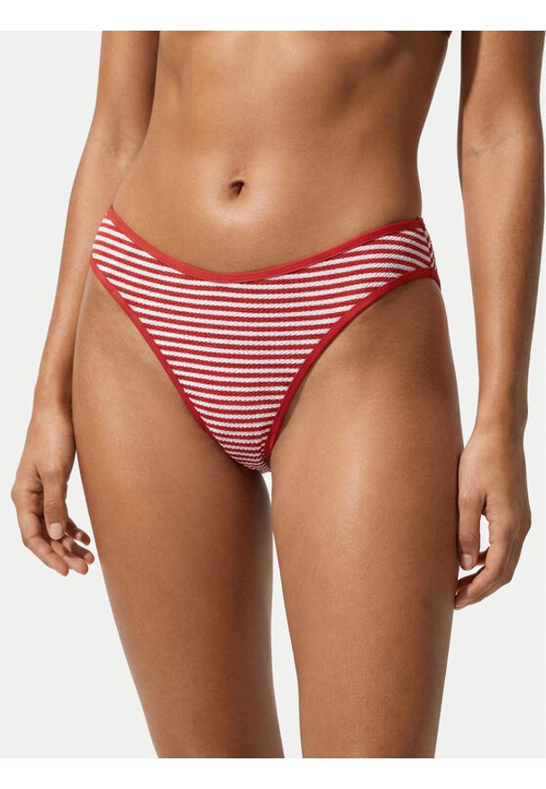 Seafolly Dół od bikini Clubhouse 40753-281 Pomarańczowy. Kolor: pomarańczowy. Materiał: syntetyk