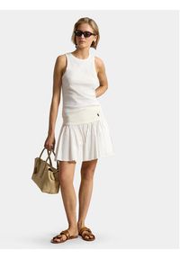 Polo Ralph Lauren Spódnica mini 211A12965002 Biały Regular Fit. Kolor: biały. Materiał: bawełna #5