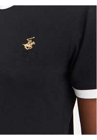 Beverly Hills Polo Club T-Shirt P-SS26W-TS0104 Czarny Regular Fit. Typ kołnierza: polo. Kolor: czarny. Materiał: bawełna #2