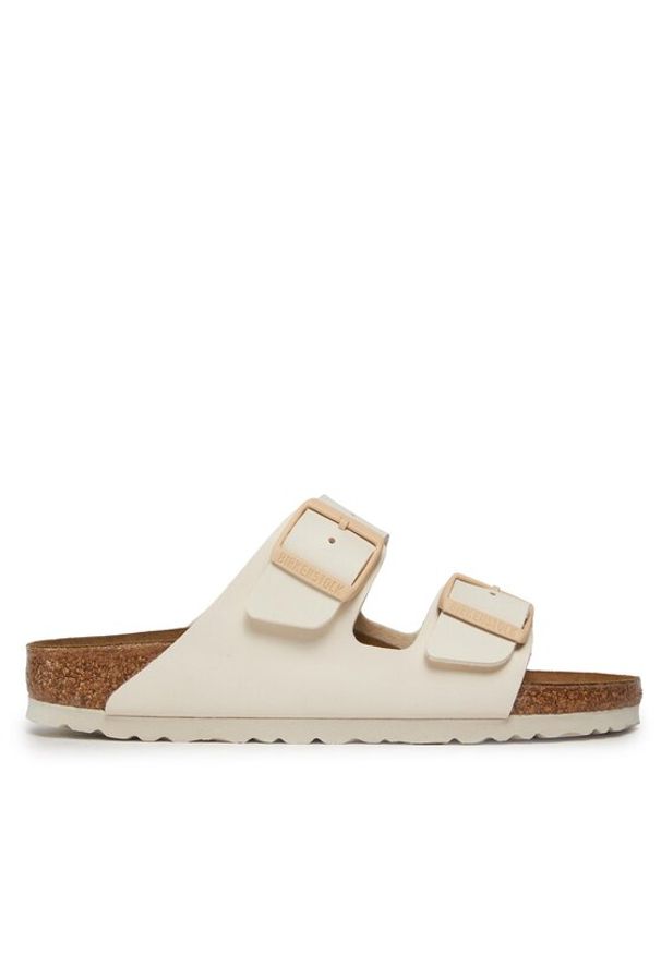 Birkenstock Klapki Arizona 1027339 Beżowy. Kolor: beżowy. Materiał: skóra