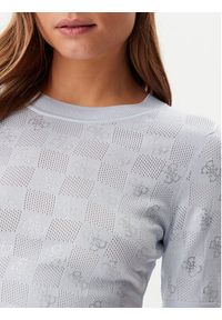 Guess Sweter W5GR20 Z3D60 Niebieski Regular Fit. Kolor: niebieski. Materiał: wiskoza #4