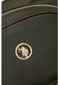 U.S. Polo Assn. plecak damski kolor zielony mały gładki. Kolor: zielony. Wzór: gładki #5