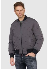 Emporio Armani - EMPORIO ARMANI Dwustronna kurtka męska w logo, Rozmiar 50. Kolor: czarny