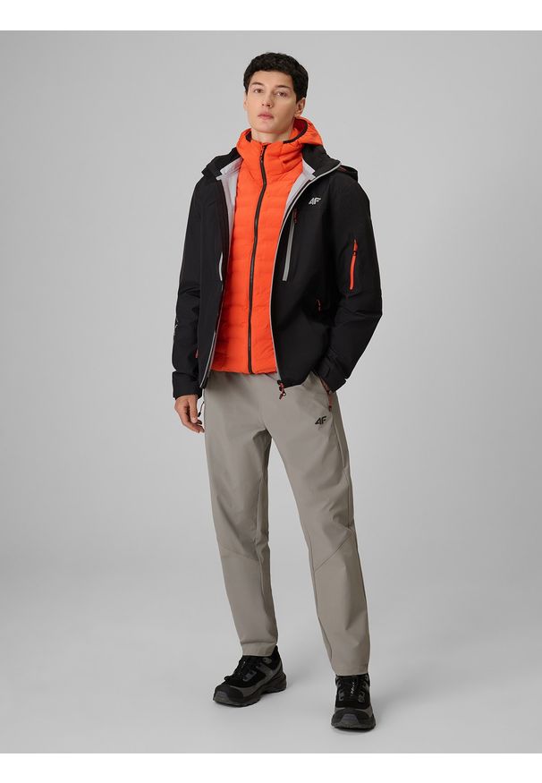 4f - 4F Spodnie trekkingowe szybkoschnące męskie - szare M. Kolor: szary. Materiał: materiał. Długość: długie. Sport: turystyka piesza