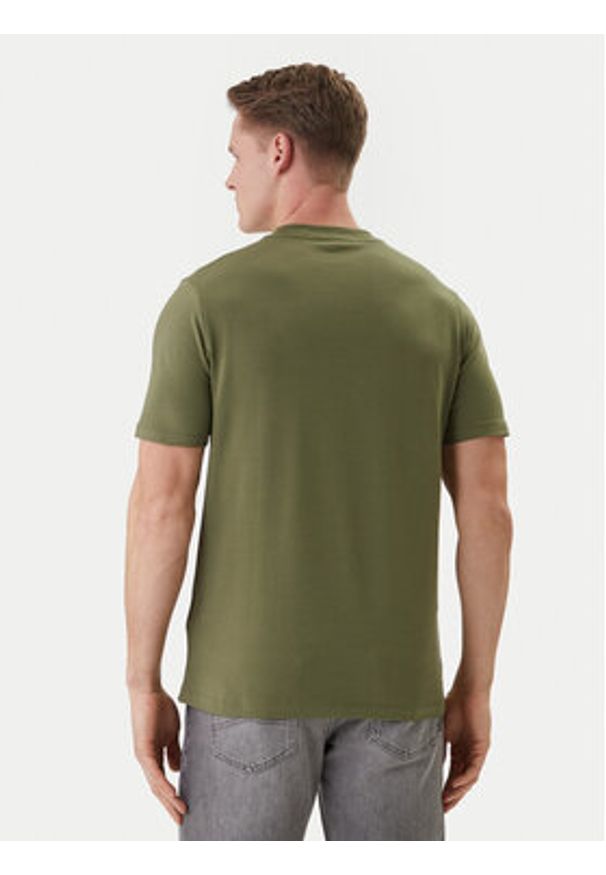 Karl Lagerfeld - KARL LAGERFELD T-Shirt 755034 562235 Zielony Regular Fit. Typ kołnierza: dekolt w karo. Kolor: zielony. Materiał: bawełna