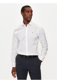 TOMMY HILFIGER - Tommy Hilfiger Koszula MW0MW36918 Biały Slim Fit. Kolor: biały. Materiał: bawełna