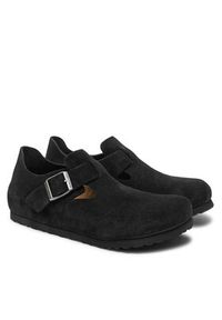 Birkenstock Półbuty London 1028103 Czarny. Kolor: czarny. Materiał: welur, skóra