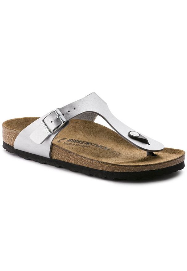 Japonki damskie Birkenstock Gizeh BF. Kolor: srebrny. Sezon: lato. Styl: sportowy, młodzieżowy