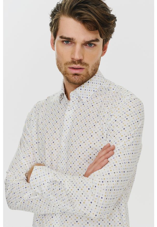 PAKO LORENTE – Męska koszula w mikrowzór P24SF-1X-020-B-S - Pako Lorente. Okazja: na co dzień. Materiał: elastan, jeans. Styl: casual