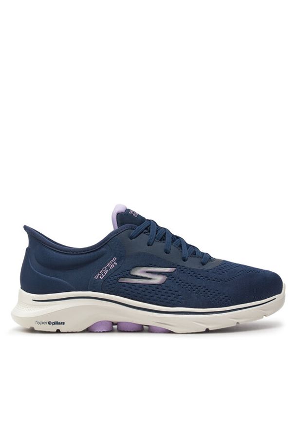 skechers - Skechers Sneakersy Gowalk 7 125233/NVLV Granatowy. Kolor: niebieski