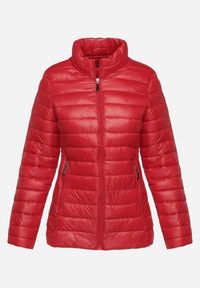 Born2be - Czerwona Kurtka Pikowana na Sezon Przejściowy Verlisa. Okazja: na co dzień. Typ kołnierza: bez kaptura. Kolor: czerwony. Styl: casual #3