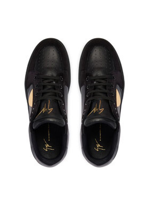 Giuseppe Zanotti Sneakersy RU50044/001 Czarny. Kolor: czarny. Materiał: skóra