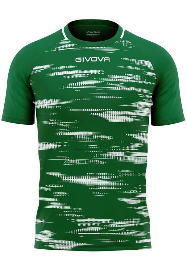 Unisex Givova Pixel Sport T-shirt 2XL Zielono-Biała. Kolor: zielony, biały, wielokolorowy. Materiał: poliester. Wzór: haft, nadruk. Sport: piłka nożna