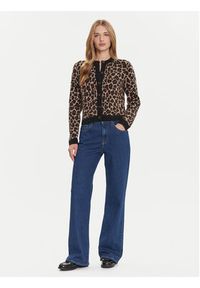 Tommy Jeans Kardigan Leopard DW0DW21968 Brązowy Regular Fit. Kolor: brązowy. Materiał: syntetyk #3
