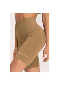 GYM GLAMOUR - Bikery fitness damskie Gym Glamour push up 2.0. Kolor: brązowy. Sport: fitness