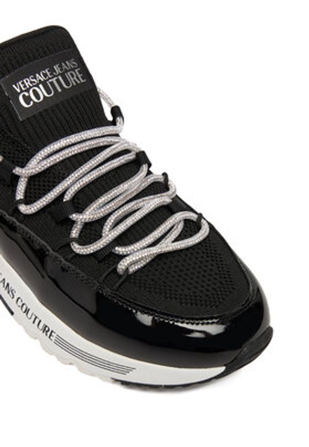 Versace Jeans Couture Sneakersy 79VA3SAB Czarny. Kolor: czarny. Materiał: materiał
