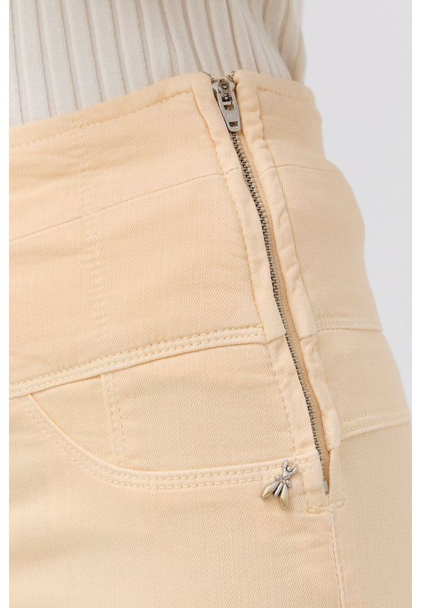 Patrizia Pepe Jeansy damskie high waist. Stan: podwyższony. Kolor: żółty