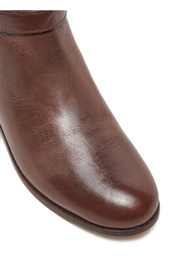 Lauren Ralph Lauren Botki 802946807003 Brązowy. Kolor: brązowy. Materiał: skóra