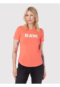 G-Star RAW - G-Star Raw T-Shirt Raw. D21226 -107-D159 Pomarańczowy Slim Fit. Kolor: pomarańczowy. Materiał: bawełna