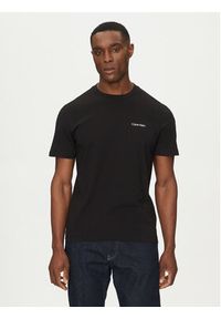 Calvin Klein T-Shirt Linear Box Logo K10K114152 Czarny Regular Fit. Kolor: czarny. Materiał: bawełna #4