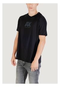 Armani Exchange T-Shirt XM001403 AF16432 UC001 Czarny Regular Fit. Kolor: czarny. Materiał: bawełna