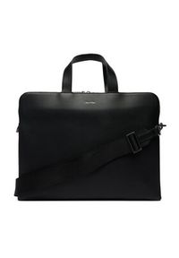 Calvin Klein Torba na laptopa Emblem Hw Commuter LV04D3290G Czarny. Kolor: czarny. Materiał: skóra #4