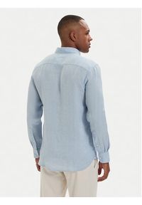 TOMMY HILFIGER - Tommy Hilfiger Koszula MW0MW41530 Niebieski jasny Regular Fit. Kolor: niebieski. Materiał: len #3