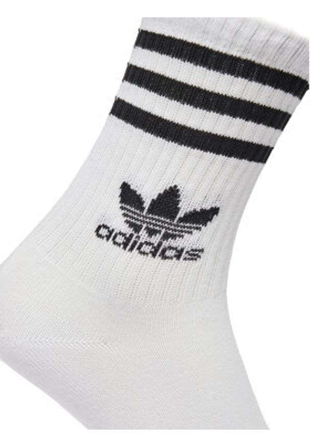 Adidas - adidas Zestaw 3 par wysokich skarpet unisex IJ0733 Biały. Kolor: biały. Materiał: materiał, bawełna