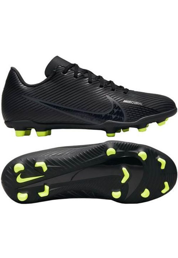 Buty piłkarskie dla dzieci Nike Mercurial Vapor 15 Club Junior. Zapięcie: sznurówki. Kolor: czarny. Materiał: materiał, syntetyk. Szerokość cholewki: normalna. Sport: piłka nożna