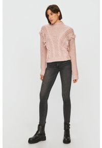 Answear Lab - Sweter. Kolor: różowy. Materiał: wełna, dzianina, akryl. Wzór: gładki. Styl: wakacyjny #2