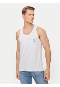 VERSACE - Versace Tank top Medusa AUU01012 Biały Regular Fit. Kolor: biały. Materiał: bawełna #1