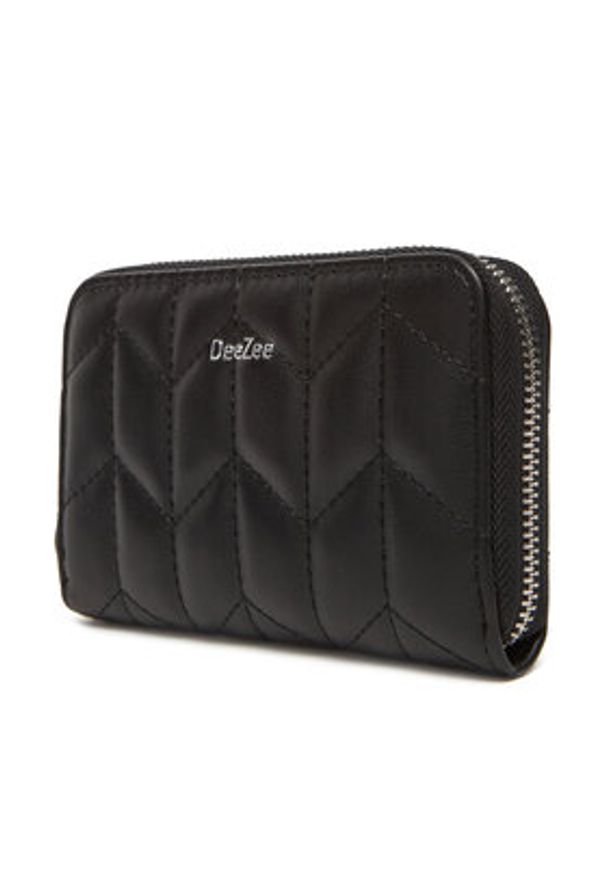 DeeZee Duży Portfel Damski W22062 Czarny. Kolor: czarny. Materiał: skóra