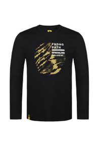 MEN'S HEALTH - Koszulka męska Loap Aldar z długim rękawem, czarna, 2XL. Okazja: na co dzień. Kolor: czarny, pomarańczowy, wielokolorowy. Materiał: elastan, bawełna. Długość rękawa: długi rękaw. Długość: długie. Wzór: nadruk. Styl: casual #1