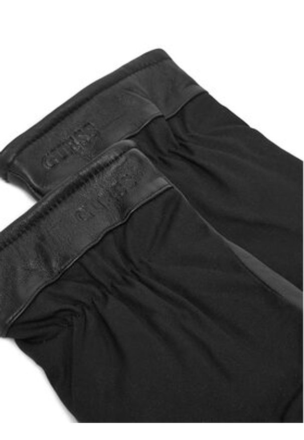 Guess Rękawiczki Męskie AM9575 POL02 Czarny. Kolor: czarny. Materiał: skóra
