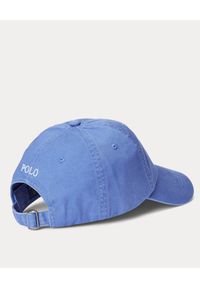 Ralph Lauren - RALPH LAUREN - Niebieska czapka z daszkiem i logo. Kolor: niebieski. Materiał: bawełna. Wzór: napisy, haft #3