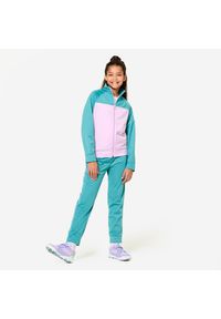 Decathlon - Dres dziecięcy Domyos. Kolor: fioletowy, niebieski, wielokolorowy. Materiał: poliester, materiał