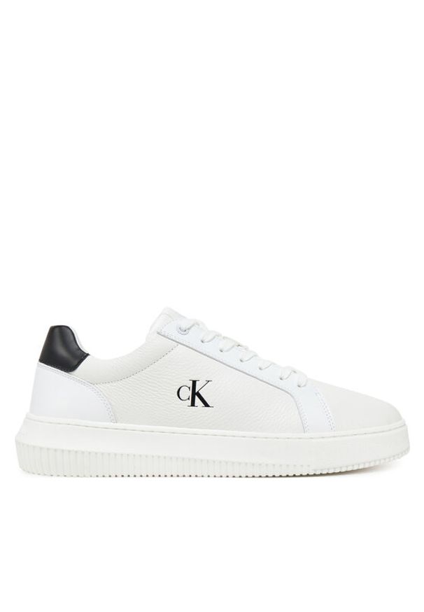 Calvin Klein Jeans Sneakersy Chunky Cupsole Lth Mg Tc YM0YM01198 Biały. Kolor: biały. Materiał: skóra