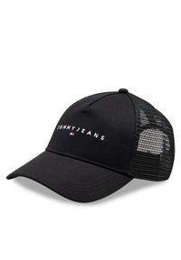 Tommy Jeans Czapka z daszkiem Tjm Linear Logo Trucker Cap AM0AM12424 Czarny. Kolor: czarny. Materiał: materiał #1