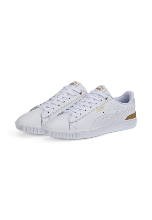 Trampki Puma Vikky v3 Leather, Biały, Kobiety. Zapięcie: sznurówki. Kolor: żółty, wielokolorowy, beżowy, biały. Materiał: materiał. Szerokość cholewki: normalna. Model: Puma Vikky. Sport: turystyka piesza