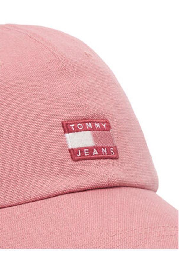 Tommy Jeans Czapka z daszkiem Heritage AW0AW17580 Różowy. Kolor: różowy. Materiał: bawełna