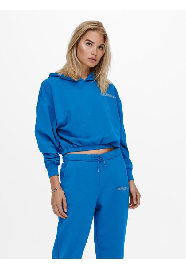only - ONLY Bluza 15239888 Niebieski Regular Fit. Kolor: niebieski. Materiał: bawełna, syntetyk