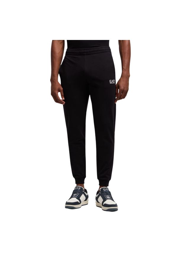 EA7 - Spodnie Core Identity Rozmiar S Czarny - 8NPP66PJVRZ-1200. Kolor: czarny. Materiał: bawełna. Wzór: nadruk, aplikacja