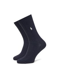 Polo Ralph Lauren Zestaw 3 par wysokich skarpet damskich 455923551003 Kolorowy. Materiał: materiał, bawełna. Wzór: kolorowy